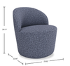 Lexi 28.35" Fabric Accent Chair – Blue | Fauteuil d’appoint Lexi de 28,35 po en tissu - bleu