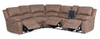 Marcel 6-Piece Fabric Power Reclining Sectional with Storage Console and USB Port - Warm Brown | Sofa sectionnel à inclinaison électrique Marcel 6 pièces en tissu avec console de rangement et port USB –  brun chaud