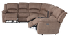 Marcel 6-Piece Fabric Power Reclining Sectional with Storage Console and USB Port - Warm Brown | Sofa sectionnel à inclinaison électrique Marcel 6 pièces en tissu avec console de rangement et port USB –  brun chaud