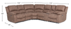 Marcel 6-Piece Fabric Power Reclining Sectional with Storage Console and USB Port - Warm Brown | Sofa sectionnel à inclinaison électrique Marcel 6 pièces en tissu avec console de rangement et port USB –  brun chaud