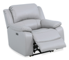Marcel 39” Genuine Leather Power Reclining Chair with USB Port – Calm Grey | Fauteuil à inclinaison électrique Marcel de 39 po en cuir véritable avec port USB – gris apaisant