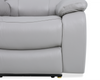 Marcel 39” Genuine Leather Power Reclining Chair with USB Port – Calm Grey | Fauteuil à inclinaison électrique Marcel de 39 po en cuir véritable avec port USB – gris apaisant