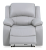 Marcel 39” Genuine Leather Power Reclining Chair with USB Port – Calm Grey | Fauteuil à inclinaison électrique Marcel de 39 po en cuir véritable avec port USB – gris apaisant