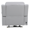 Marcel 39” Genuine Leather Power Reclining Chair with USB Port – Calm Grey | Fauteuil à inclinaison électrique Marcel de 39 po en cuir véritable avec port USB – gris apaisant
