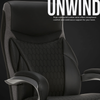 Shaquille O’Neal Home Maximos 29.5” High Back Executive Office Chair with Extended Headrest – Black | Fauteuil président Maximos de Shaquille O’Neal Home de 29,5 po à dossier haut avec appuie-tête prolongé – noir