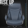 Shaquille O’Neal Home Maximos 29.5” Big & Tall High Back Executive Office Chair with Extended Headrest – Blue | Fauteuil président large et haut Maximos de Shaquille O’Neal Home de 29,5 po à dossier haut avec appuie-tête prolongé – bleu