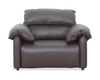 Momento 54" Genuine Leather Power Reclining Chair – Chocolate  | Fauteuil à inclinaison électrique Momento de 54 po en cuir véritable - chocolat