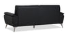 Mystic 85.4” Contemporary Genuine Leather Sofa - Black | Sofa contemporain Mystic de 85,4 po en cuir véritable - noir