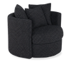 Made in Canada Sofa Lab Customizable Nest 42" Fabric Swivel Accent Chair – Teddy Raven  | Fauteuil d’appoint pivotant personnalisable Nest de Sofa Lab de 42 po fabriqué au Canada en tissu - Teddy Raven