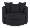 Made in Canada Sofa Lab Customizable Nest 42" Fabric Swivel Accent Chair – Teddy Raven  | Fauteuil d’appoint pivotant personnalisable Nest de Sofa Lab de 42 po fabriqué au Canada en tissu - Teddy Raven