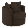 Made in Canada Sofa Lab Customizable Nest 42" Fabric Swivel Accent Chair – Teddy Walnut  | Fauteuil d’appoint pivotant personnalisable Nest de Sofa Lab de 42 po fabriqué au Canada en tissu - Teddy Walnut