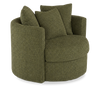 Made in Canada Sofa Lab Customizable Nest 42" Fabric Swivel Accent Chair – Chenille Moss  | Fauteuil d’appoint pivotant personnalisable Nest de Sofa Lab de 42 po fabriqué au Canada en tissu - Chenille Moss