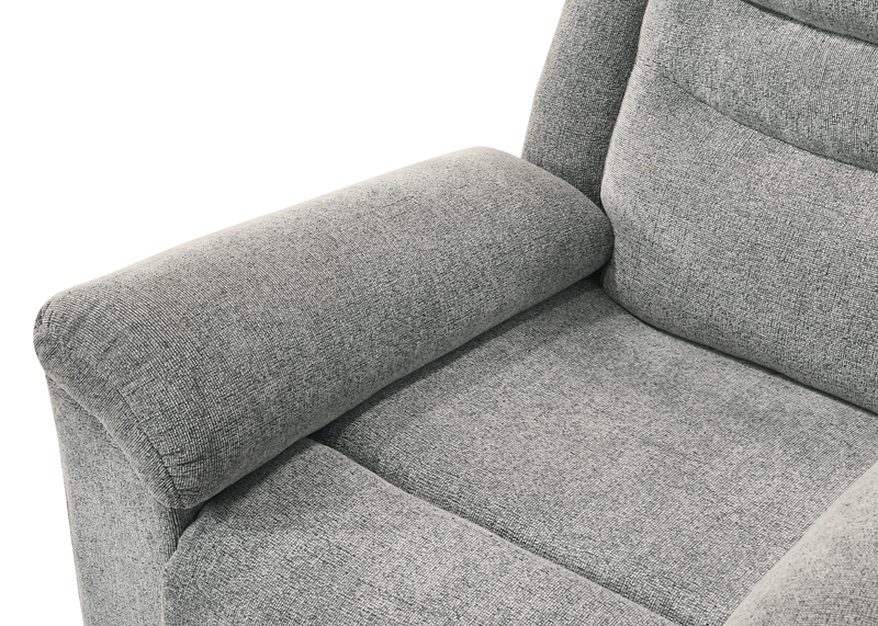 Nick 35.5\" Chenille Fabric Reclining Chair - Grey