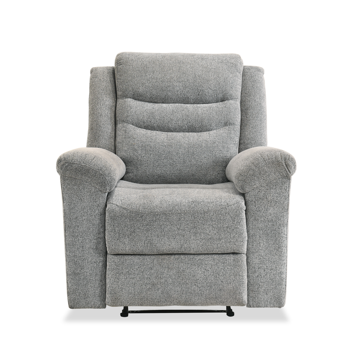 Nick 35.5\" Chenille Fabric Reclining Chair - Grey