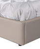 Nico Upholstered Storage Platform Bed in Vegan Leather Taupe Fabric, Hyrdraulic Lift  - King Size | Lit plateforme rembourré Nico en tissu de cuir végétalien taupe avec rangement et levage hydraulique - format très grand lit