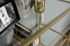 Nightingale 30” 5-Shelf Metal Bookcase – Gold Satin | Bibliothèque Nightingale de 30 po en métal à 5 tablettes - doré satiné