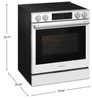 Samsung 6.3 Cu. Ft. Smart Electric Slide In Range with Air Fry Max - White - NSE90H63SWAC | Cuisinière intelligente électrique encastrée Samsung de 6,3 pi3 avec friture à air Air Fry Max - blanche - NSE90H63SWAC