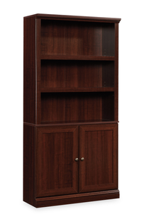 Oryn 35.28” 5-Shelf Bookcase with Storage – Select Cherry 