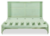 Parker Cabinet Bed with Pocket Coil Memory Foam Mattress, Seafoam - Queen Size | Armoire-lit Parker avec matelas en mousse à mémoire de forme à ressorts ensachés, écume de mer - format grand lit