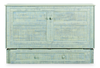 Parker Cabinet Bed with Pocket Coil Memory Foam Mattress, Seafoam - Queen Size | Armoire-lit Parker avec matelas en mousse à mémoire de forme à ressorts ensachés, écume de mer - format grand lit