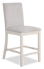 Piper Counter-Height Dining Chair with Vegan-Leather Fabric - Brown  | Chaise de salle à manger Piper de hauteur comptoir en tissu de cuir végétalien - brune