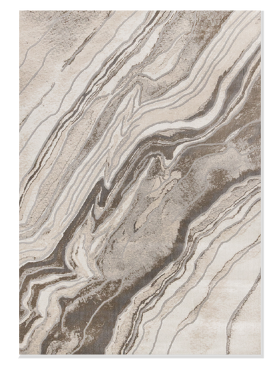 Plasma White Marble Area Rug – 7’10” x 10’6” | Carpette Plasma à motif marbré blanc - 7 pi 10 po x 10 pi 6 po