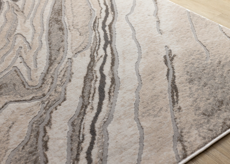 Plasma White Marble Area Rug – 7’10” x 10’6”