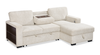 Pocket 2-piece Right-facing Linen-Look Fabric Sleeper Sectional with Storage - Beige | Sofa-lit sectionnel de droite Pocket 2 pièces en tissu d’apparence lin avec rangement - beige