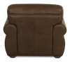 Chateau d’Ax Porto 45" Traditional Genuine Leather Accent Chair - Chocolate | Fauteuil d’appoint traditionnel Porto de Château d’Ax de 45 po en cuir véritable - chocolat