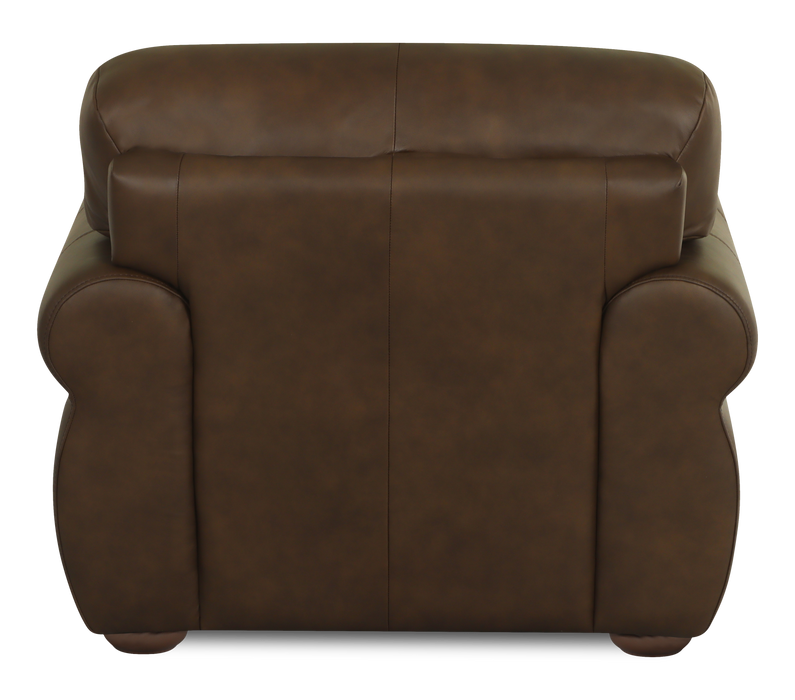 Chateau d’Ax Porto 45\" 100% Genuine Leather Accent Chair - Chocolate 