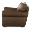 Chateau d’Ax Porto 45" Traditional Genuine Leather Accent Chair - Chocolate | Fauteuil d’appoint traditionnel Porto de Château d’Ax de 45 po en cuir véritable - chocolat