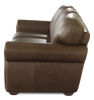 Chateau d’Ax Porto 90" Traditional Genuine Leather Sofa  - Chocolate | Sofa traditionnel Porto de Château d’Ax de 90 po en cuir véritable - chocolat