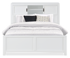 Quinn Platform Bed with Bookcase Headboard, Built-in Desk & Stool, White - Full Size | Lit plateforme Quinn avec tête de lit bibliothèque, bureau intégré et tabouret, blanc - format lit double
