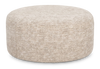 Made in Canada Customizable Sofa Lab Round 38" Fabric Ottoman – Plush Parchment | Pouf courbé personnalisable de Sofa Lab de 38 po fabriqué au Canada en tissu - Plush Parchment