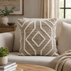 Sadie Fabric Accent Pillow -Coffee | Coussin décoratif Sadie en tissu - café