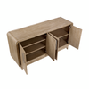 Sasha Dining Server with Storage, 66"W - Natural Oak Brown | Desserte de salle à manger Sasha de 66 po (L) avec rangement - brun chêne naturel