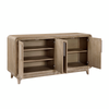 Sasha Dining Server with Storage, 66"W - Natural Oak Brown | Desserte de salle à manger Sasha de 66 po (L) avec rangement - brun chêne naturel