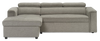 Savvy 2-Piece Linen-Look Fabric Left-Hand Sectional - Grey | Sofa sectionnel Savvy 2 pièces en tissu d'apparence lin - gris