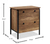 Scout 29.7” 2-Drawer Lateral Filing Cabinet – Etched Oak | Classeur latéral Scout de 29,7 po à 2 tiroirs - chêne gravé