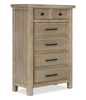Sonoma Bedroom Chest of Drawers, 6-Drawer, 38"W x 54"H - Light Brown | Commode verticale Sonoma de 38 po (L) x 54 po (H) à 6 tiroirs pour la chambre à coucher - brun clair
