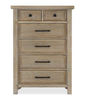 Sonoma Bedroom Chest of Drawers, 6-Drawer, 38"W x 54"H - Light Brown | Commode verticale Sonoma de 38 po (L) x 54 po (H) à 6 tiroirs pour la chambre à coucher - brun clair
