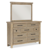 Sonoma Bedroom Dresser Mirror - Light Brown | Miroir de commode de chambre à coucher Sonoma - brun clair