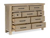 Sonoma Bedroom 9-Drawer Dresser, 62"W x 42"H - Light Brown | Commode Sonoma de 62 po (L) x 42 po (H) à 9 tiroirs pour la chambre à coucher - brun clair
