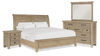 Sonoma 6pc Bedroom Set with Bed, Dresser, Mirror & Nightstand, Light Brown - King Size | Ensemble de chambre à coucher Sonoma 6 pièces avec lit, commode, miroir et table de nuit, brun clair - format très grand lit