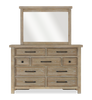 Sonoma 6pc Bedroom Set with Bed, Dresser, Mirror & Nightstand, Light Brown - King Size | Ensemble de chambre à coucher Sonoma 6 pièces avec lit, commode, miroir et table de nuit, brun clair - format très grand lit