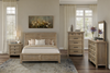 Sonoma Panel Bed with Headboard & Frame, Light Brown - Queen Size | Lit à panneau Sonoma avec tête de lit et cadre de lit, brun clair - format grand lit