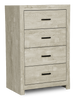 Soren Bedroom Chest of Drawers, 4-Drawer, 32"W x 45"H - Bleached Oak | Commode verticale de chambre à coucher Soren de 32 po (L) x 45 po (H) à 4 tiroirs - chêne blanchi