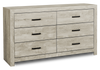 Soren Bedroom 6-Drawer Dresser, 59"W x 33"H - Bleached Oak | Commode de chambre à coucher Soren de 59 po (L) x 33 po (H) à 6 tiroirs - chêne blanchi