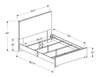 Soren Panel Bed with Headboard & Frame, Bleached Oak - Queen Size | Lit à panneaux Soren avec tête de lit et cadre de lit, chêne blanchi - format grand lit