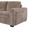 Sunset Linen-Look Fabric Left-Facing Sleeper Sectional with Storage and Built-In LED Lighting – Taupe | Sofa-lit sectionnel de gauche Sunset en tissu d’apparence lin avec ports USB - taupe